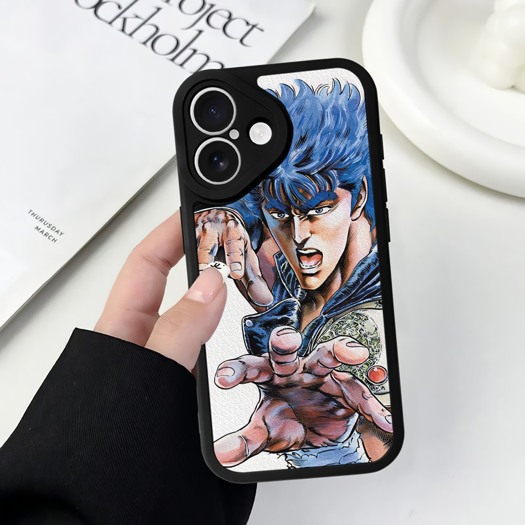 （画像用） 北斗の拳 Fist of the North Star 【iPhone 16シリーズ対応】シリコンスマホケース（レザー調） 材質：シリコン
